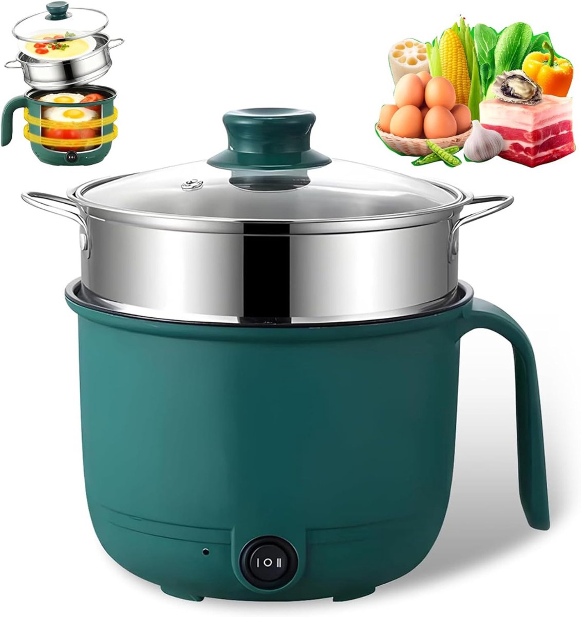 QORA® Hotpot Pan - Hot Pot Pan Chinees - Hot Pot Pan 2 Vaks- Zwart- 10cmx 39cm x 31cm