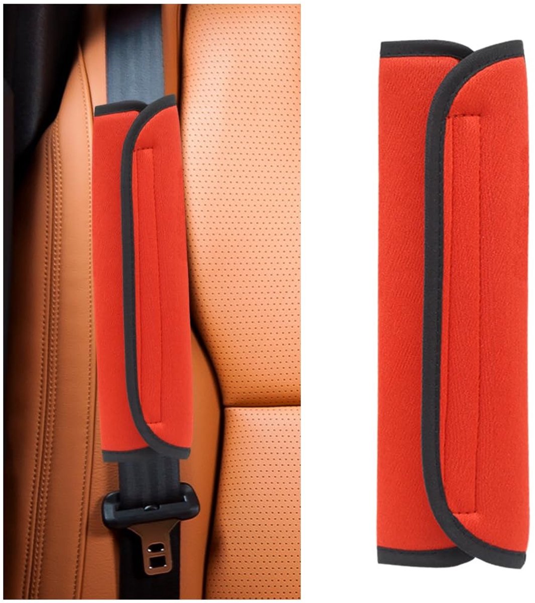 Dailygoods- Veiligheidsgordelhoes Universeel - Veiligheidsgordel Kussensloop - Beschermkussen - Autostoelgordel Bekleding - Antistrikstrip - Polyester 9 x 25,5 cm - Schouderbeschermer