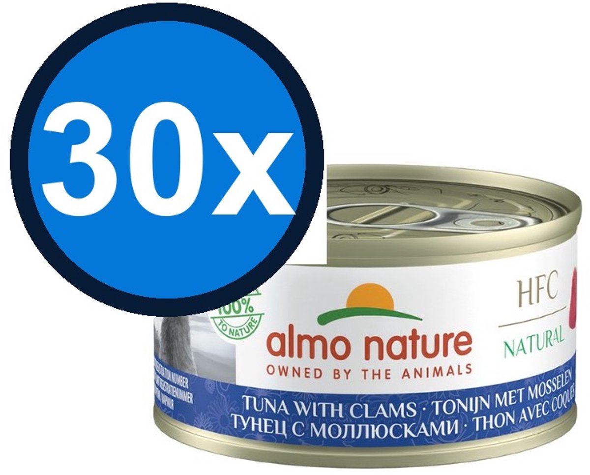 48x Almo Nature HFC - Tonijn & Mosselen - Kattenvoer Natvoer - 70g