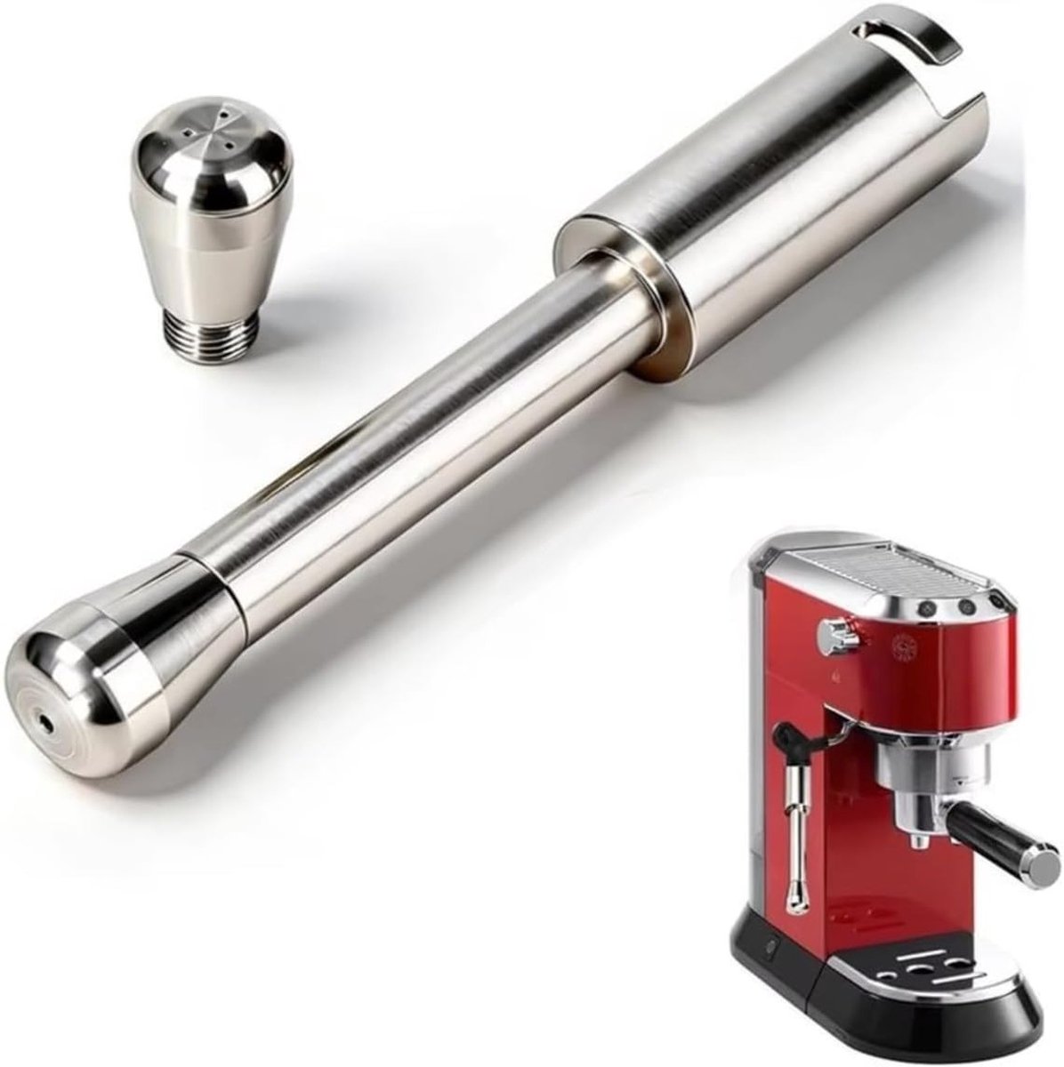 Vervangingsnozzle voor koffiemachine met stoomspray, roestvrij staal, rubberen ringen, geschikt voor EC685 modellen