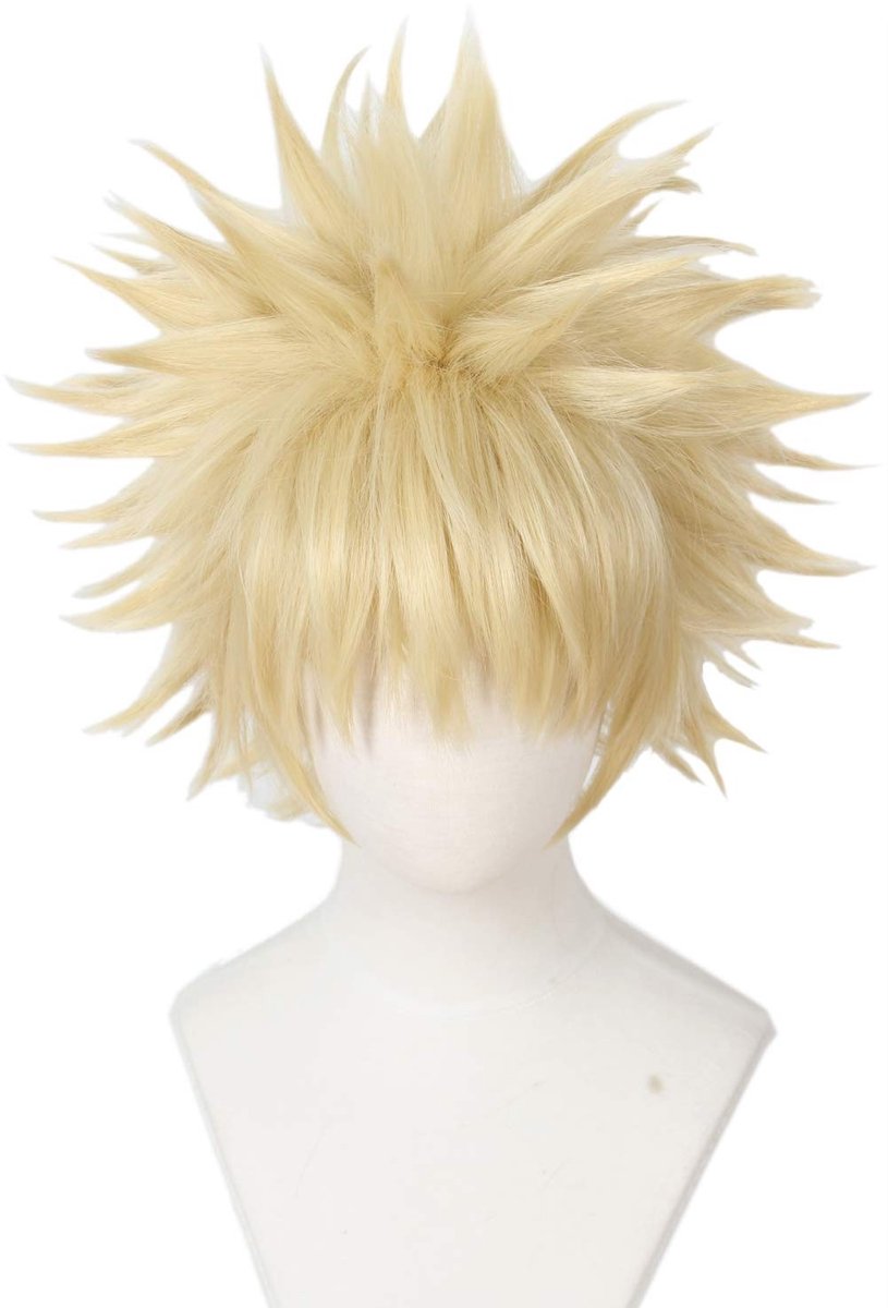 Dailygoods - Anime Cosplay Pruik Kort - Hittebestendige blonde kostuum pruik