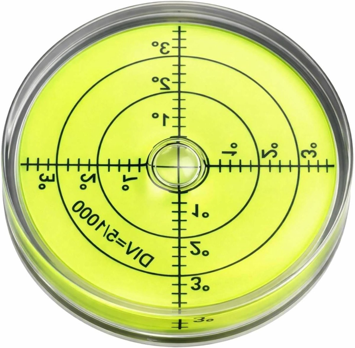 Precisie Bullseye Waterpas van 60mm voor Horizontale Uitlijning van Camera's, Statief en Meetinstrumenten, Compact en Duidelijk Schaalverdeling