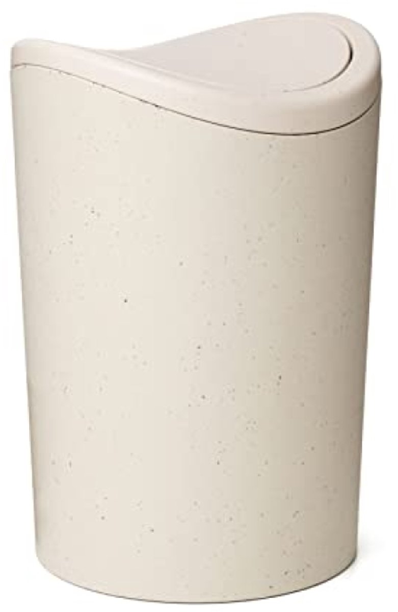 Prullenbak Badkamer met Schommeldeksel 6L - Compact & Modern - 19x19x28 cm