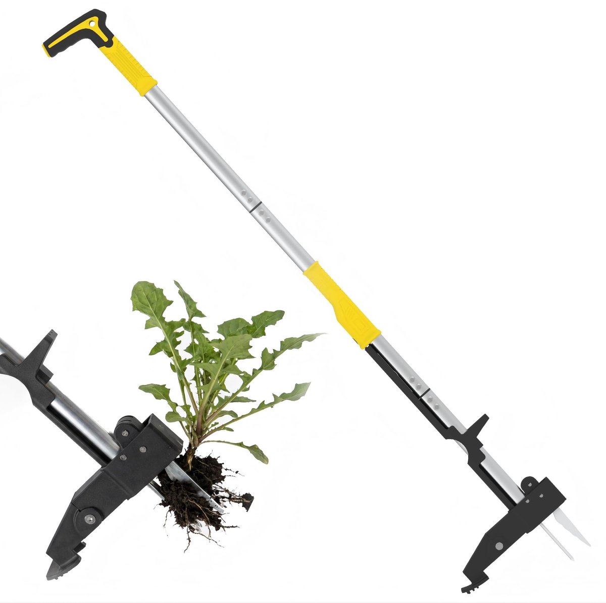 Dailygoods - Onkruidjager met Steel 105 cm - Roestvrijstalen Onkruidverwijderaar