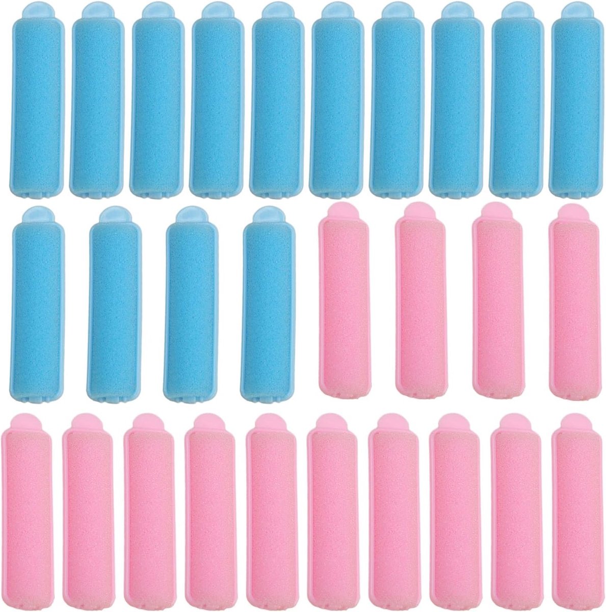 Dailygoods- Haarkruller zonder hitte - 28 stuks spons haarrollers - Flexibele krulspelden - Zachte schuimrollers - Voor vrouwen - Ideaal voor slapen
