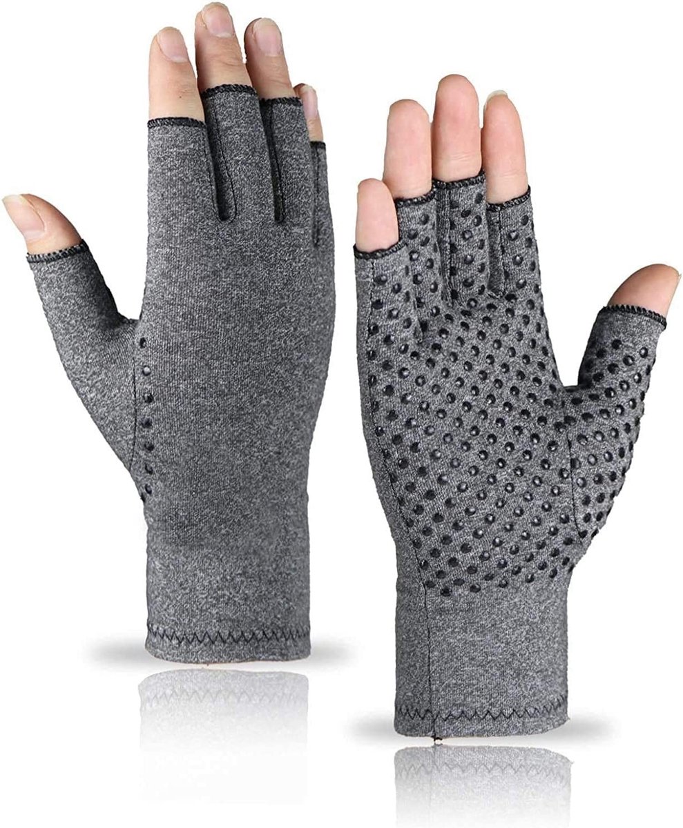 Dailygoods- Handschoenen Compressie voor Artritis - Handschoenen Heren/Dames - Vingerhandschoenen - Ergonomisch - Ademend - Warmte en Pijnverlichting - Compressiehandschoenen