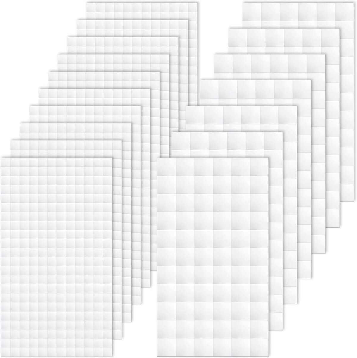 Dubbelzijdige 3D Lijmpunten - 3102 Stuks Foam Lijmpads voor Knutselprojecten, 6mm en 12mm Adhesive Pads