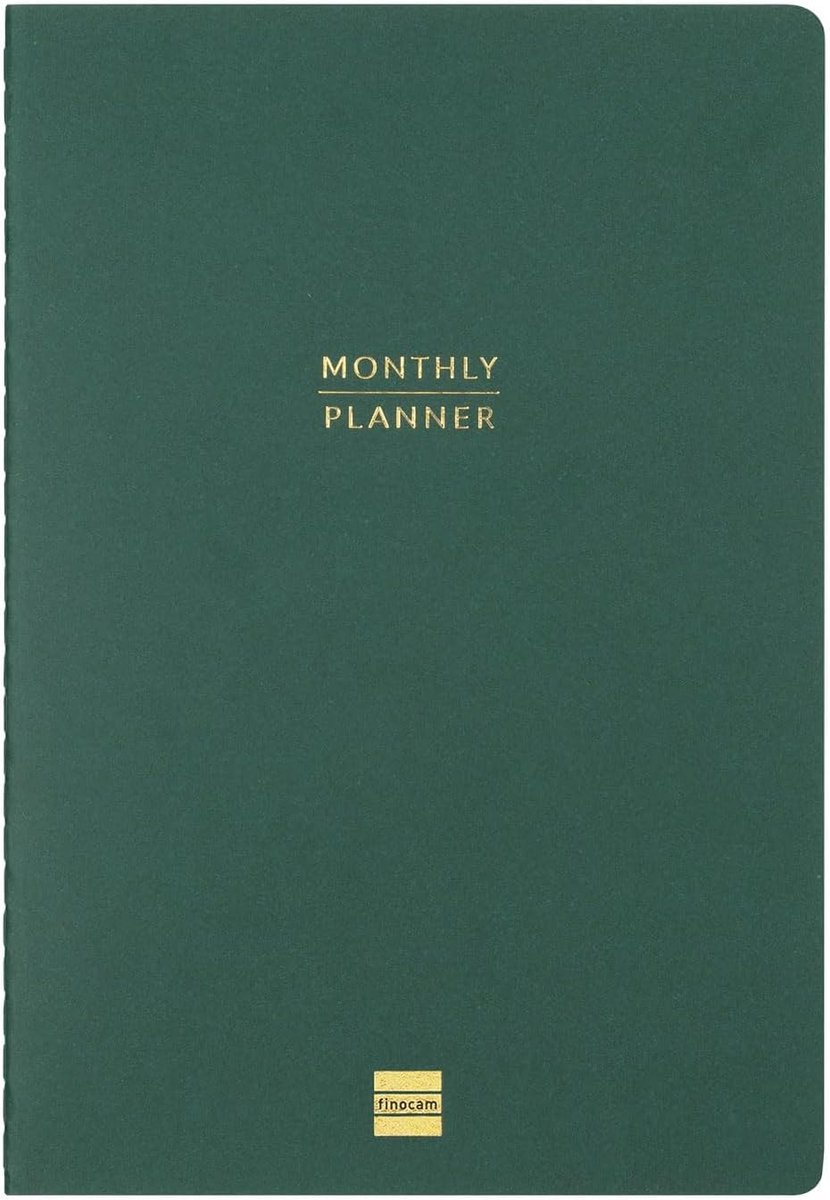 Thijox - Ongedateerde Maandplanner A5 | Groene Planner met Maandoverzicht | Persoonlijke Organisatie | Flexibel Plannen | Ideaal voor Thuis en Werk