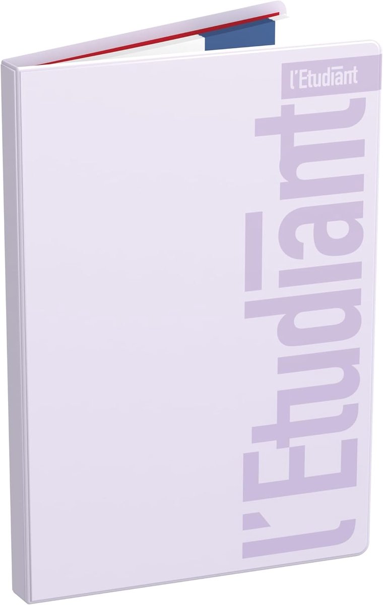 Thijox - L'ÉTUDIANT PASTEL Schoolagenda 2023-2024 | Dagformaat 10x15 cm | Lila PVC Hoes | Perfect voor Scholieren en Studenten