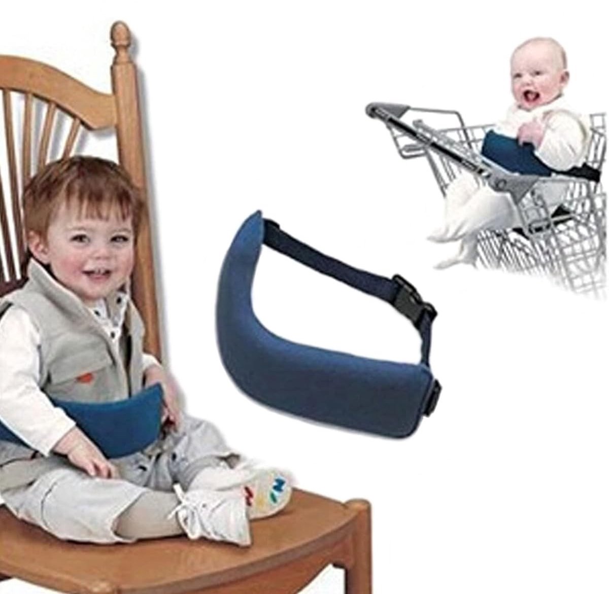 Inovra- Kruisriem Hoge Stoel - Veiligheidsriem Baby - Draagbare Kinderstoel - Verstelbare Beugel - Hoogwaardig Materiaal - Comfortabele Voering