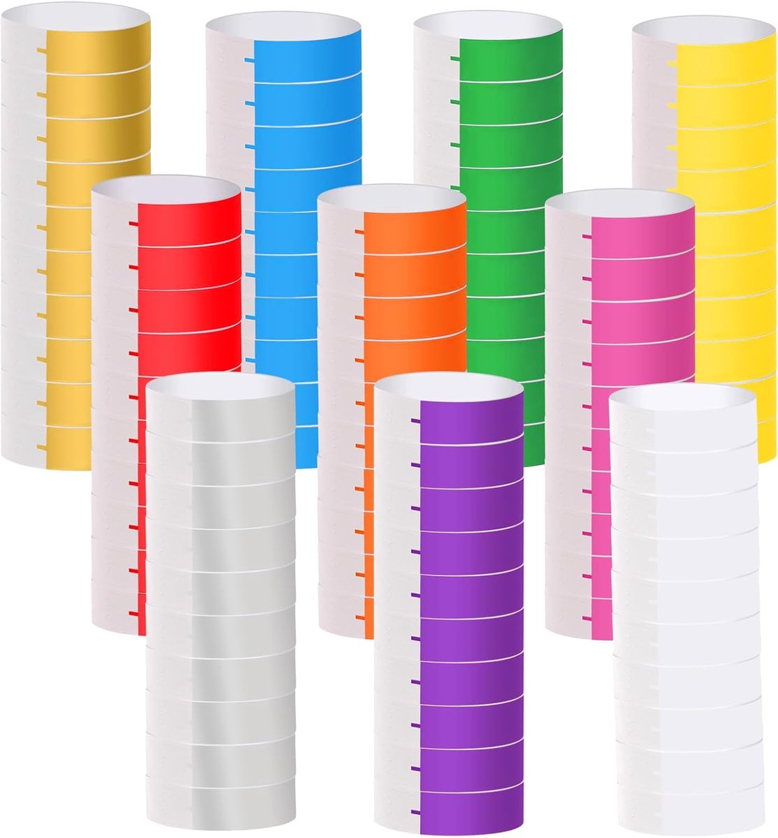 SnelShoppen - 1000 Stuks Identificatie Armbanden - Waterdichte Papier Armbanden - Feest Armbanden voor Muziekfestivals, Clubs, Concerten, Festivals, E