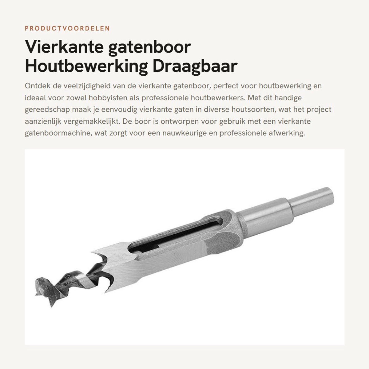 Dailygoods - Vierkante gatenboor - Houtbewerking - Draagbaar voor vierkante gatenboormachine - Brede toepassing - Ideaal voor houtbewerkers - Vierkant...