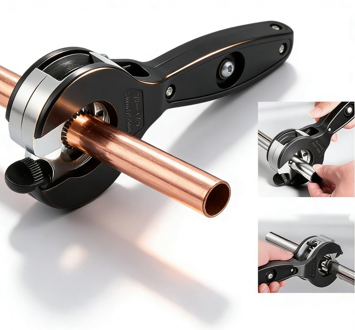 Dailygoods- Buissnijder 6-23 mm - Koperen/Aluminium/Messing - Ratelpijpsnijder - Stalen Snijmechanisme - Schone/Splintervrije Sneden - Eenvoudig in Gebruik - Pijpsnijder