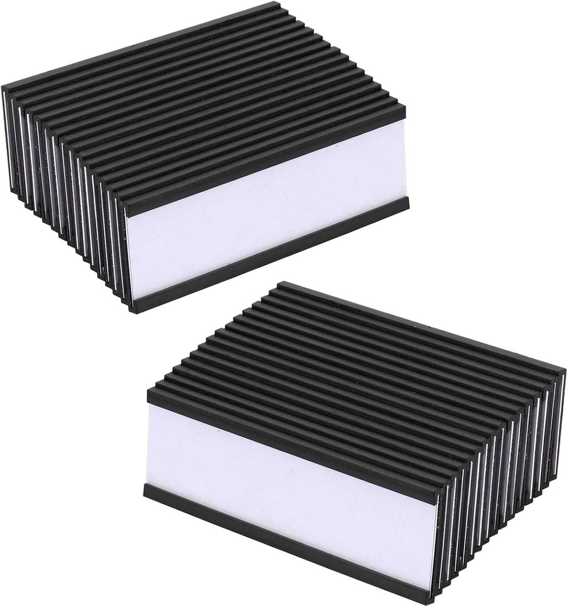Thijox - Magnetische Etikettenhouders 30 Stuks - Beschrijfbare Magneten 2,5 x 7,6 cm - Labelhouders met Papieren Inzetstukken voor Kantoor, Magazijn,