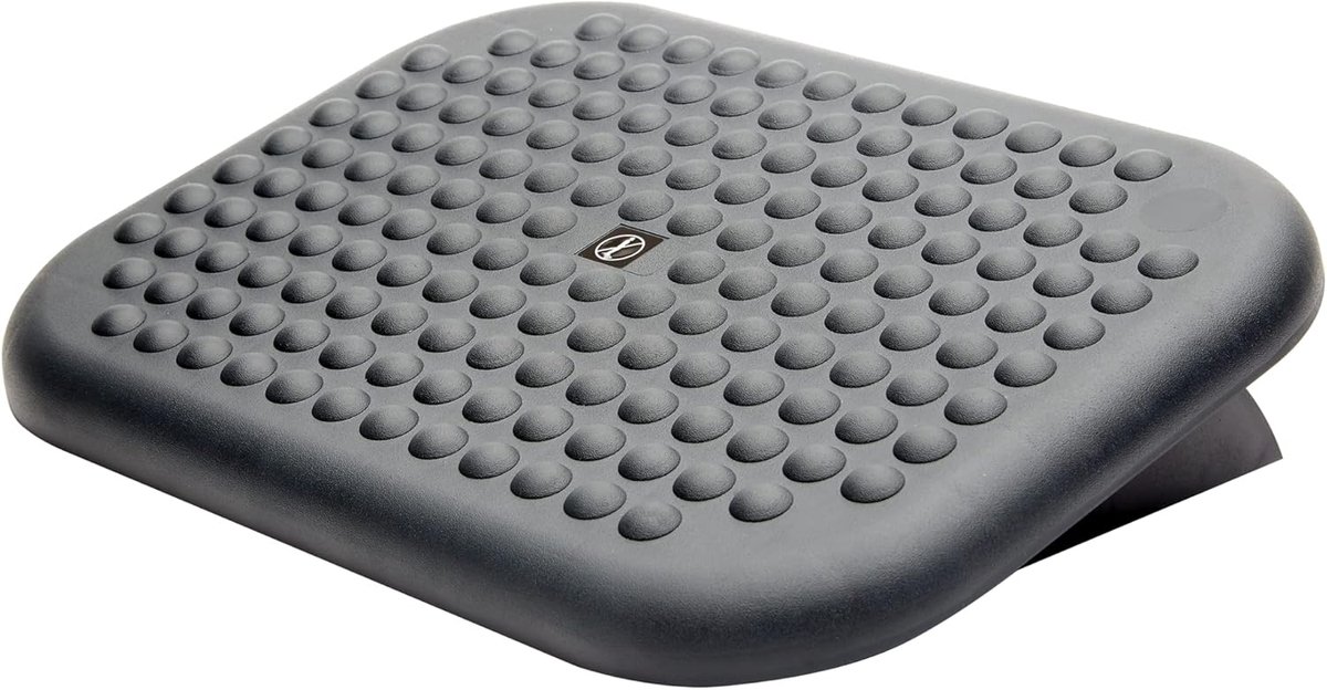 Ergonomische verstelbare antislip voetensteun met massage-effect in zwart