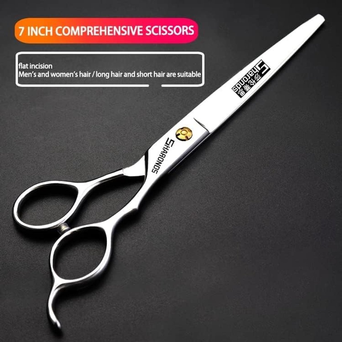 Professionele Haar Knip Scharen Set van 7/7.5 Inch voor Kappers - Inclusief Afstap Schaar en Styling Gereedschap