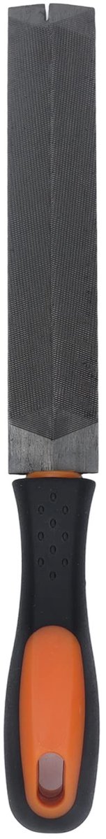 Dailygoods- Timmermansvijl 6 Inch - T12 Lagerstaal - Fijne Tanden - TPR Handvat - Houtbewerking - Veervormig Patroon - Vijl