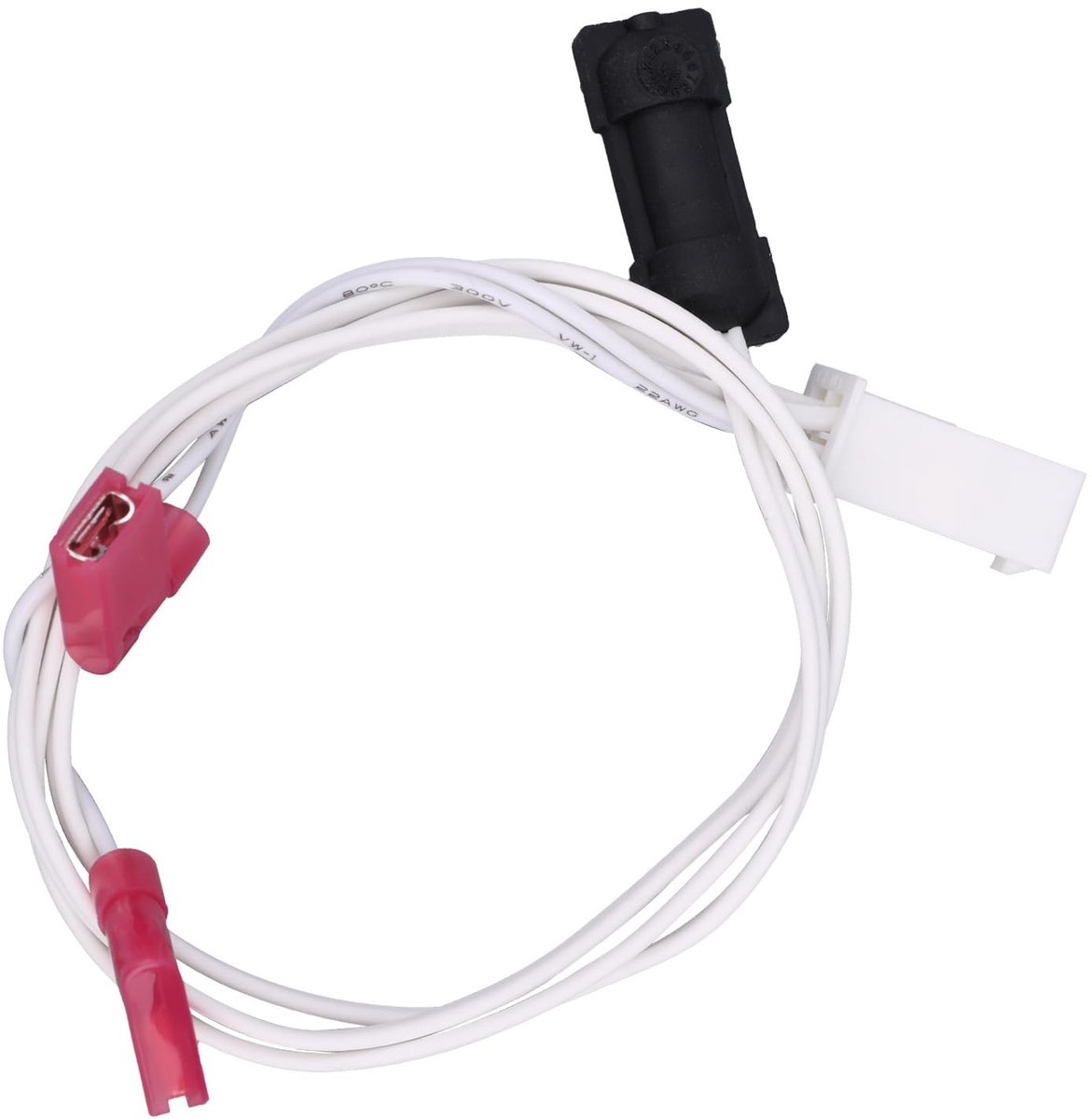 Dailygoods- Thermistor Vervanging voor Camperkoelkasten - Compatibel met Modellen N300/N400/N41X/N51X/N61X/N62X/1200/1210/N1095 - Zwart/Wit - Plastic/Koper - 1 Stuk - Koelkastonderdeel