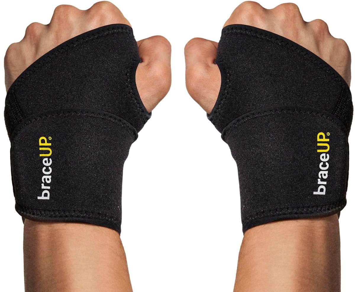 SnelShoppen - Verstelbare Polsbanden Set van 2 voor Mannen en Vrouwen - Polssteun voor Training, Compressiebrace bij Carpaal Tunnel, Ademend Materiaal