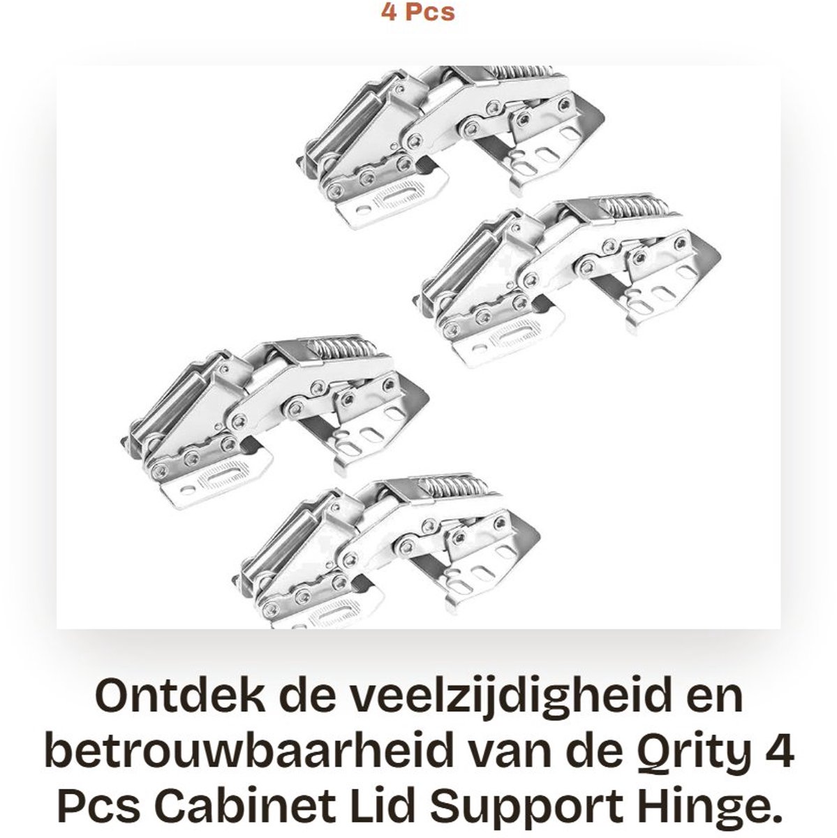 Dailygoods- Dekselsteun Sterk - Inboorscharnier - Kast Scharnieren - Corrosiebestendig - Flexibel - Eenvoudig te Installeren - Kastscharnier
