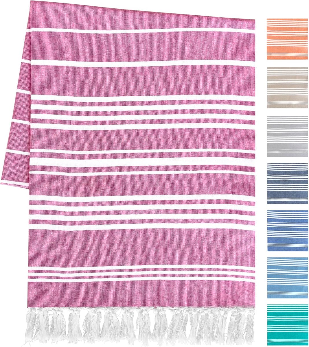 SnelShoppen - XXL Strandhanddoek, Sneldrogend, Ultralicht en Zacht, 90x170cm, Fuchsia, Rec