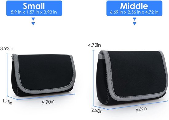 Elektronica Organizer - Kabel Tas - Reizen - Waterdicht Materiaal - 17 x 12 x 6.5 cm - Donkergrijs — afbeelding 3