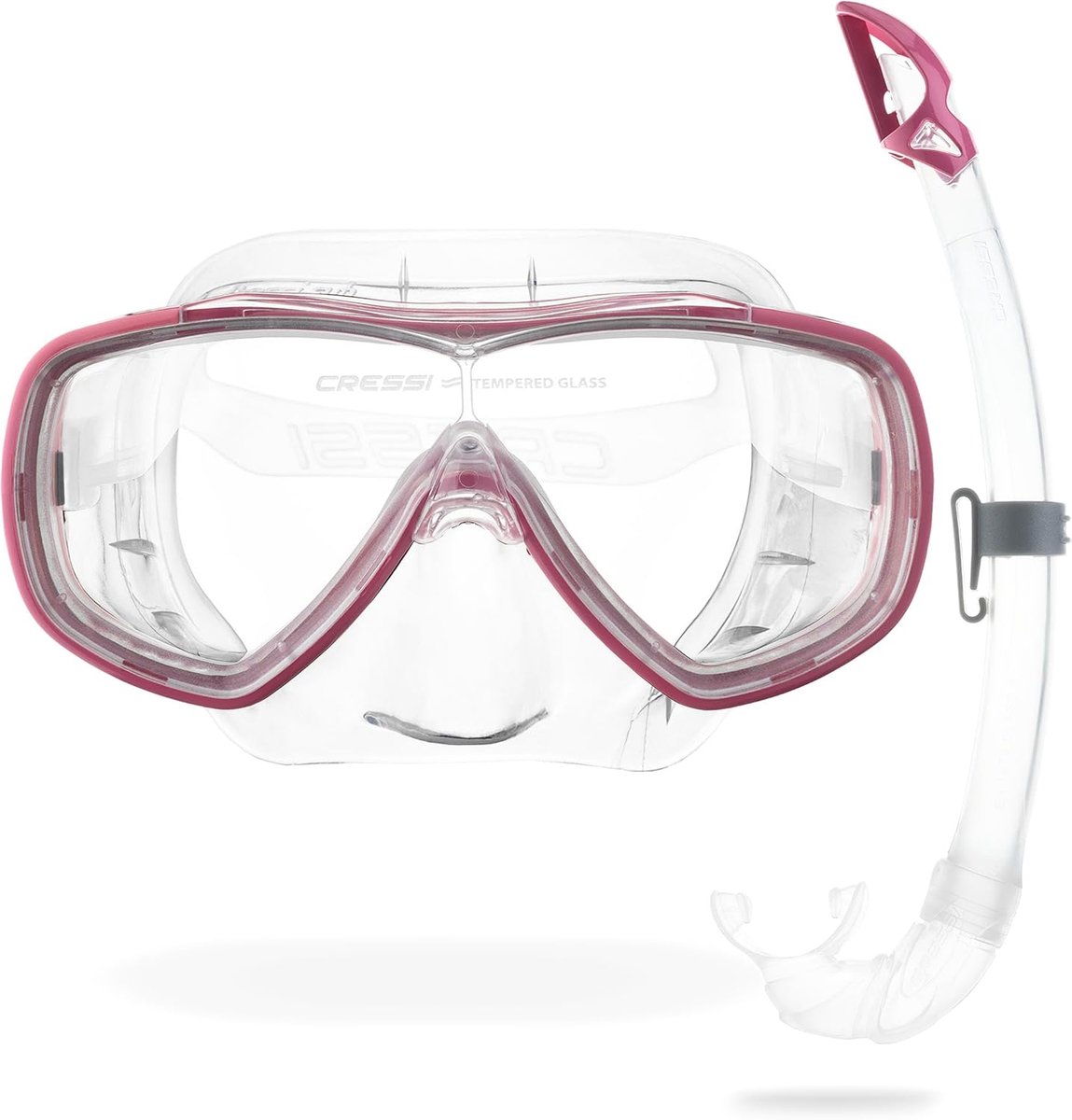 Thijox - Snorkelset voor Volwassenen Onda Masker + Mexico Snorkel, Zwart, One Size, Ideaal voor Duiken en Snorkelen, Gehard Glas, Comfortabel Neuszakj