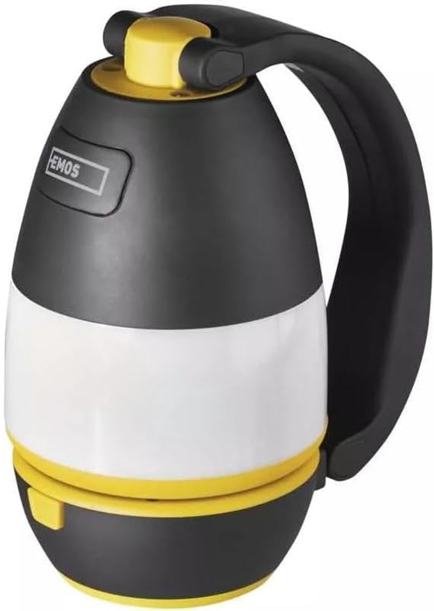 Thijox - Multifunctionele LED Campinglamp - Draagbaar, 3 Lichttypes, 215lm, Max. 305m, 90 Uur Batterijduur, Ideaal voor Buiten, Zwart-Geel