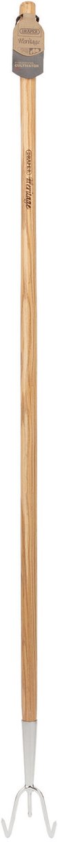 Draper Heritage roestvrijstalen 3-tands cultivator met essenhouten steel