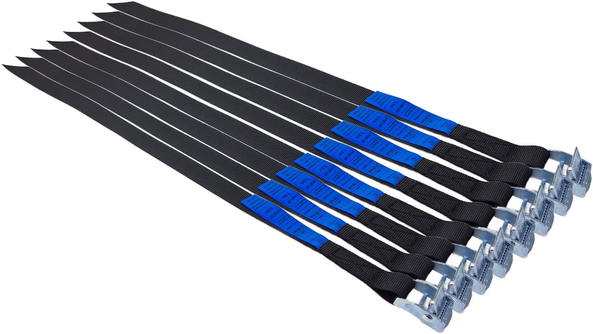 BCF-Products - Spanbanden - 40 cm - 8 stuks - Zwart - Spanbandjes - Spanband Fiets - Fietsriempjes - Bindriemen