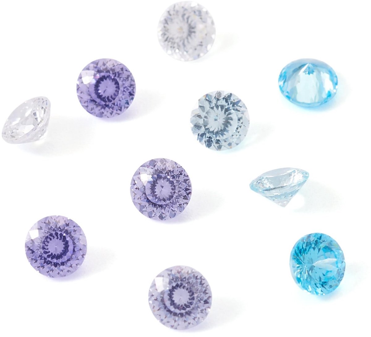 Dailygoods- Zirkonia 10 Stuks - Kubieke Zirkonia - Facet Cabochons - 4mm - Gemengde Kleuren - Sieraden Maken - Kristal