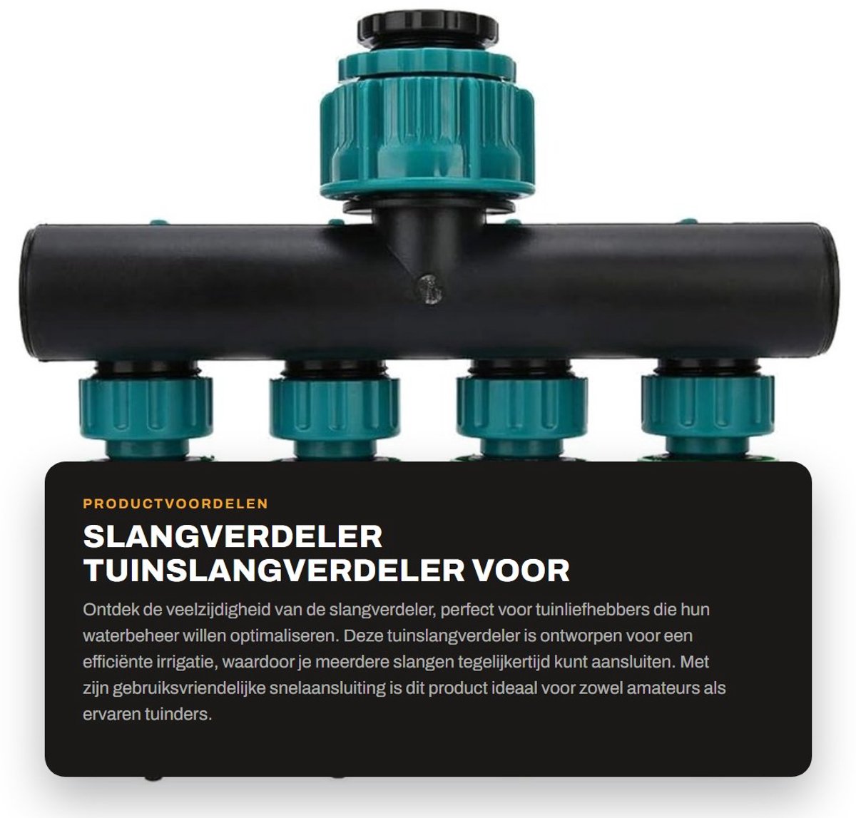 Dailygoods- Tuinslangverdeler DN20/DN25 - Waterkraanverdeler - Snelkoppeling - Rubber afdichting - Roestbestendig - Corrosiebestendig - Waterverdeler