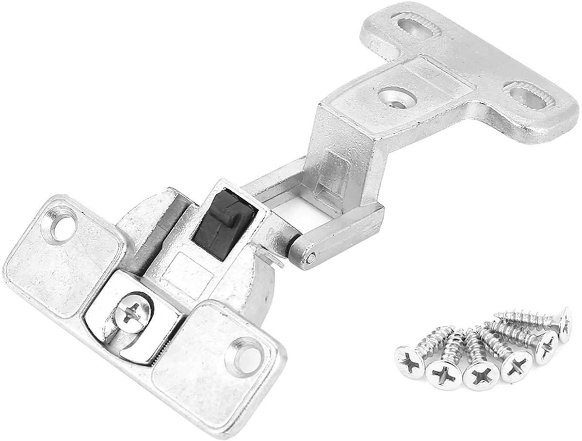 Dailygoods - Scharnier, 1 stuk, 270 graden, zinklegering, meubels, klapdeurscharnier, bevestigingsaccessoires, overlapping van deurhoeken en binnenoverlap, deurscharnieren (niet verschuifbaar)