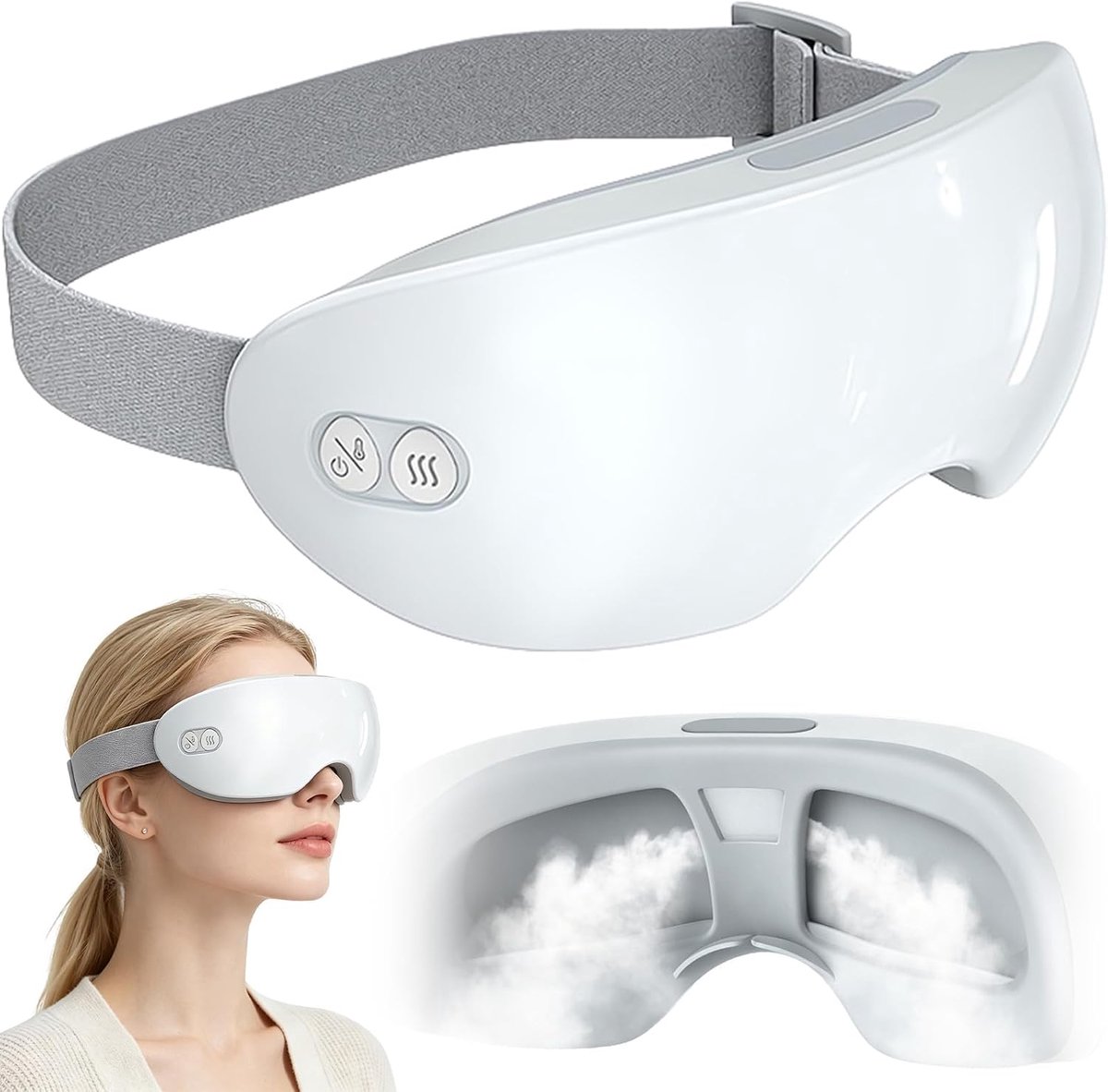 Thijox - Oogmassageapparaat met Warmtefunctie, Slaapmasker, Thermo-Oogmasker voor Vermoeidheid, Droge Ogen en Betere Slaap, Perfect als Verjaardagscad