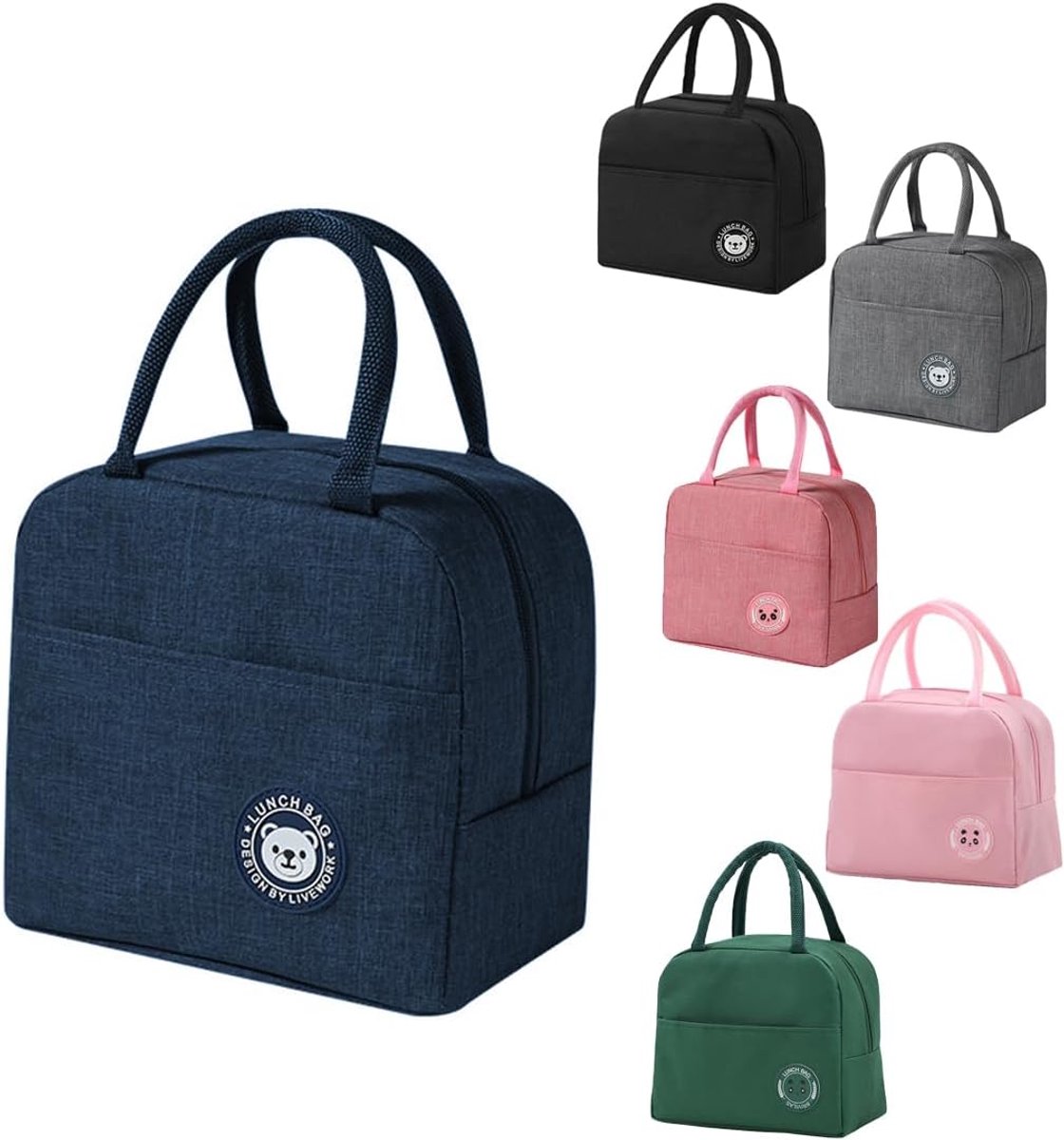 Thijox - Koeltas 6L Geïsoleerd - Mini Draagbare Lunchtas met Aluminiumfolie Voering - Ideaal voor School, Kantoor, Picknick en Reizen - Blauw