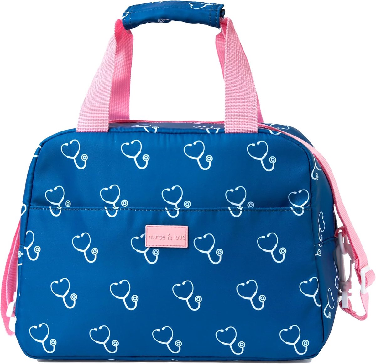 Thijox - Nurse is Love Geïsoleerde Lunchtas voor Verpleegsters | Kleine Koeltas met Vakken en Verstelbare Schouderriem | Compatibel met Lunchboxen en