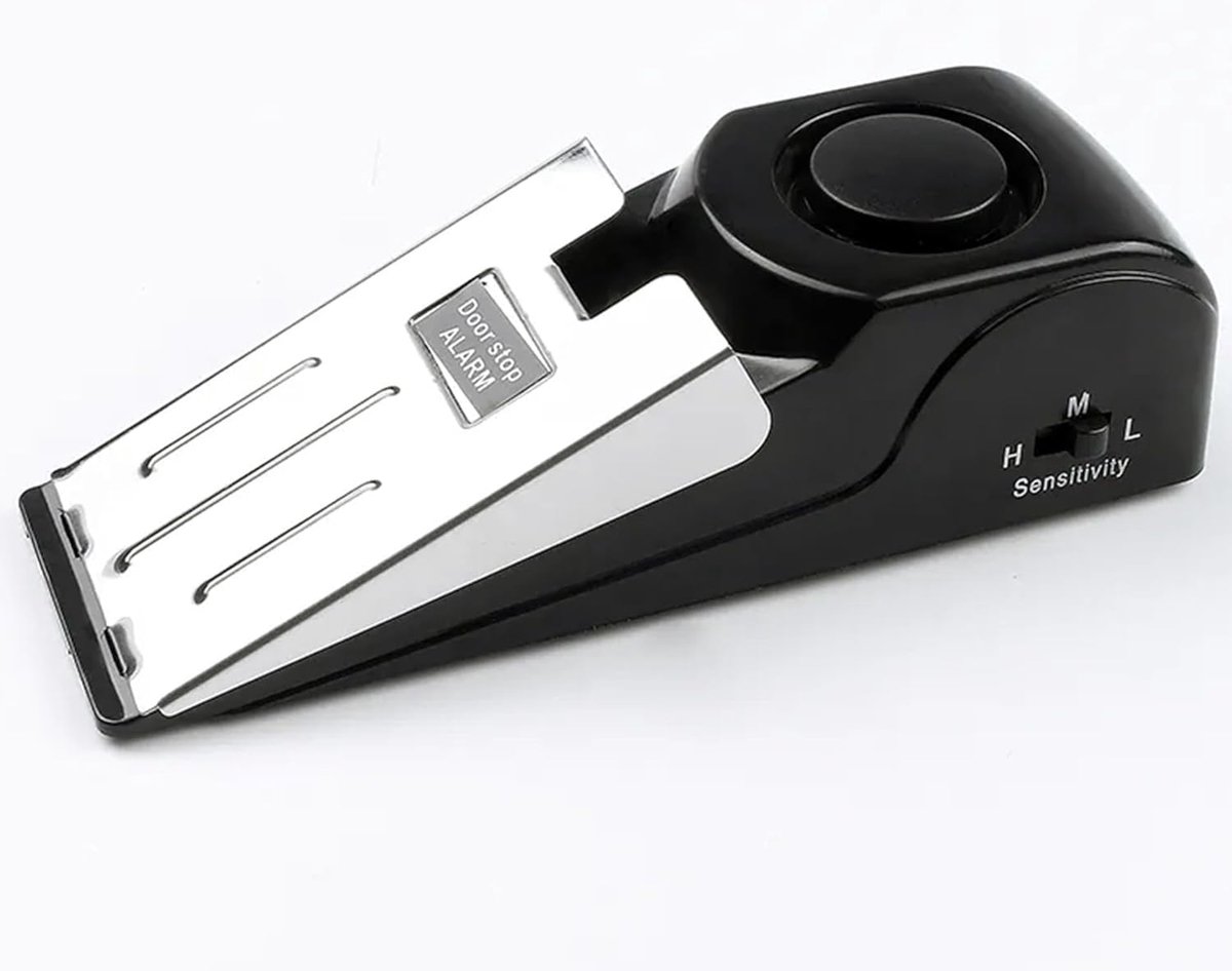 Thijox - Alarm Deurstopper Wedge Jammers 120db Draagbaar Anti-Diefstal Beveiliging voor Thuis en Hotel, Winddicht en Persoonlijke Bescherming tijdens