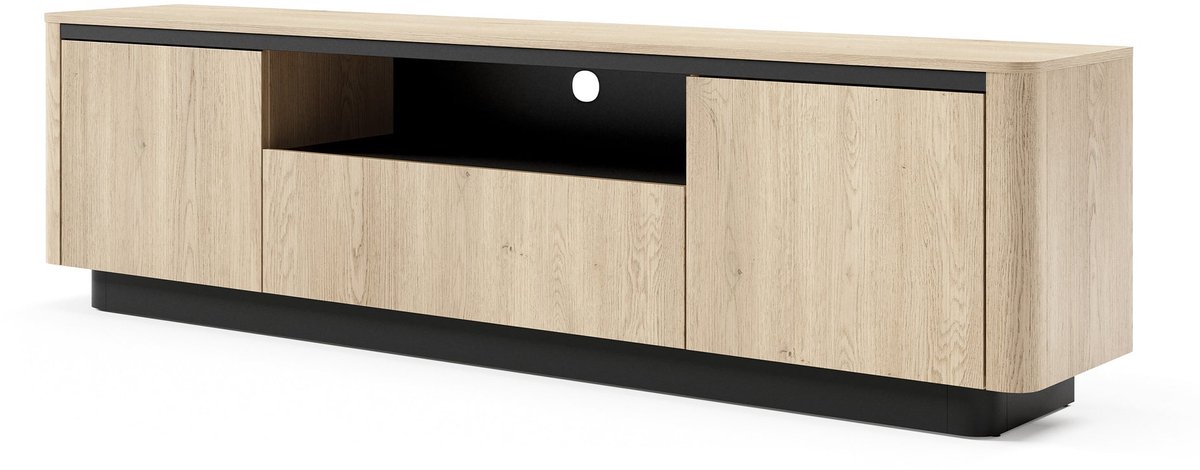 Selsey Tavo - TV-lowboard met 2 deuren, Cremona Eiken, 187 cm Eikenhoutlook
