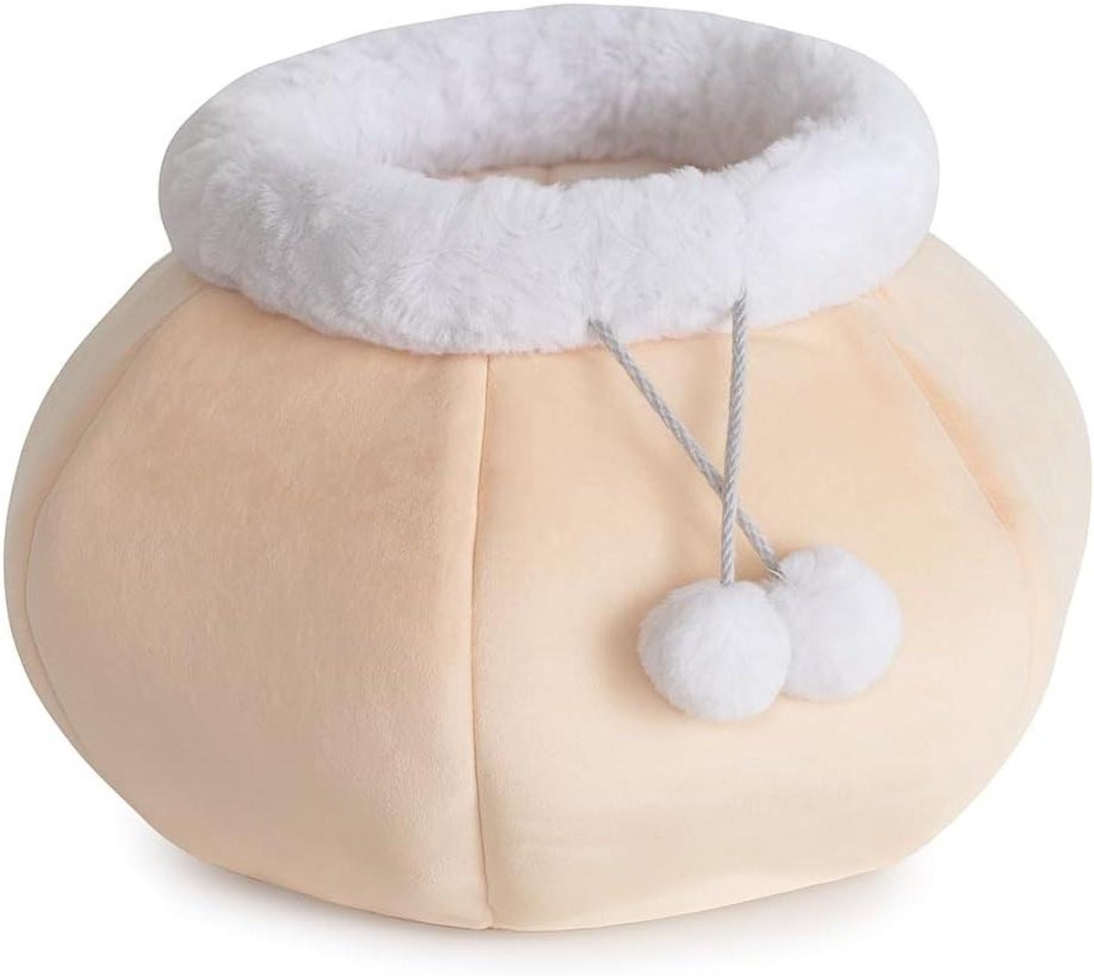 Kattenmand Bed - Huisdier Mand - Rust en Spel - 2-in-1 Omvormbaar - 40x40x30 cm - Beige