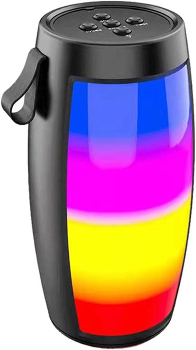 Draagbare Bluetooth Luidspreker - Draadloze Speaker - Muziek Luisteren Buiten - Geïntegreerd Kleurenlicht - 16 x 8 x 8 cm