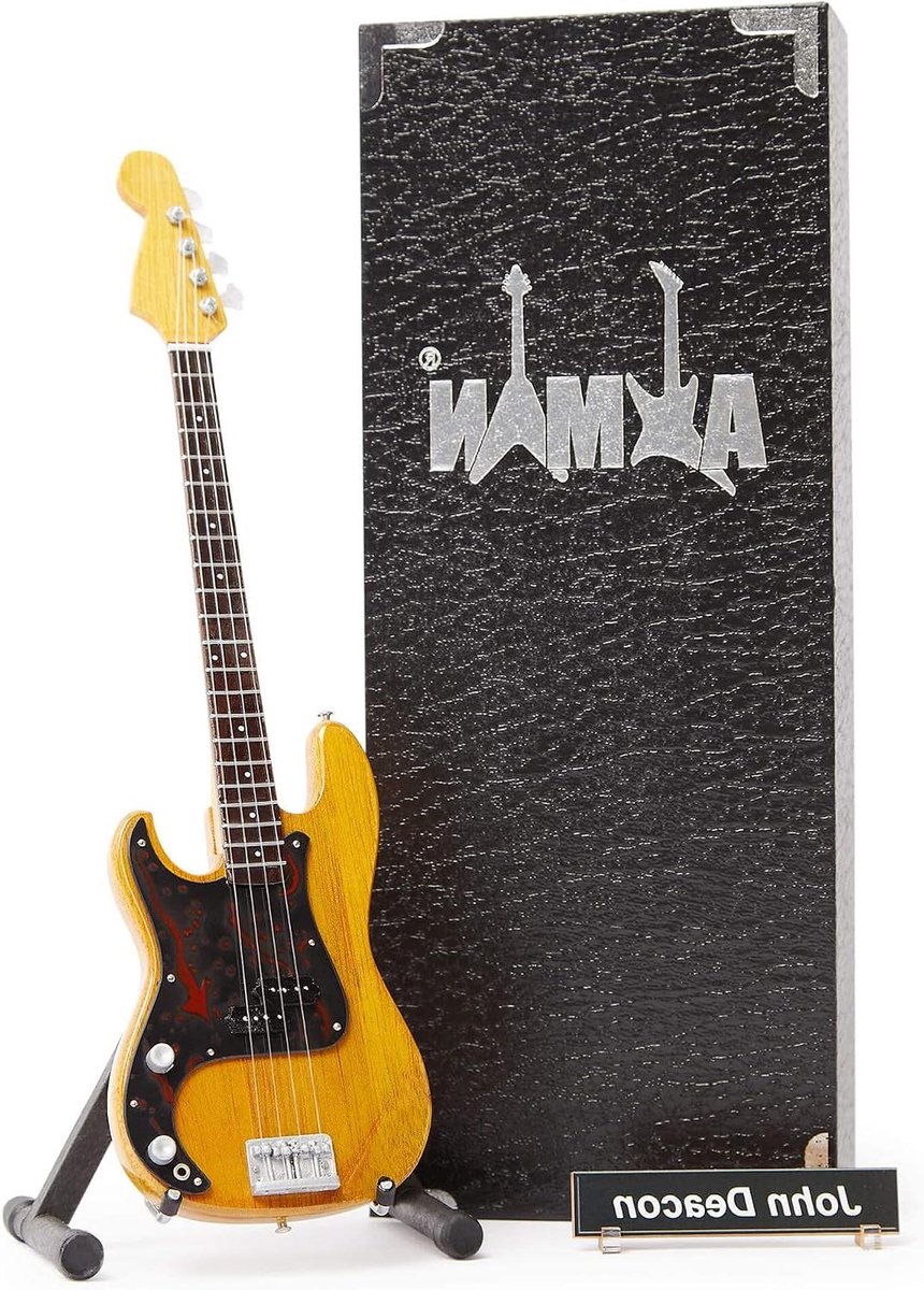 Miniatuur Gitaar - Decoratie Instrument - Muziek Liefhebbers - Handgemaakt Ornament - 25 cm - Bruin