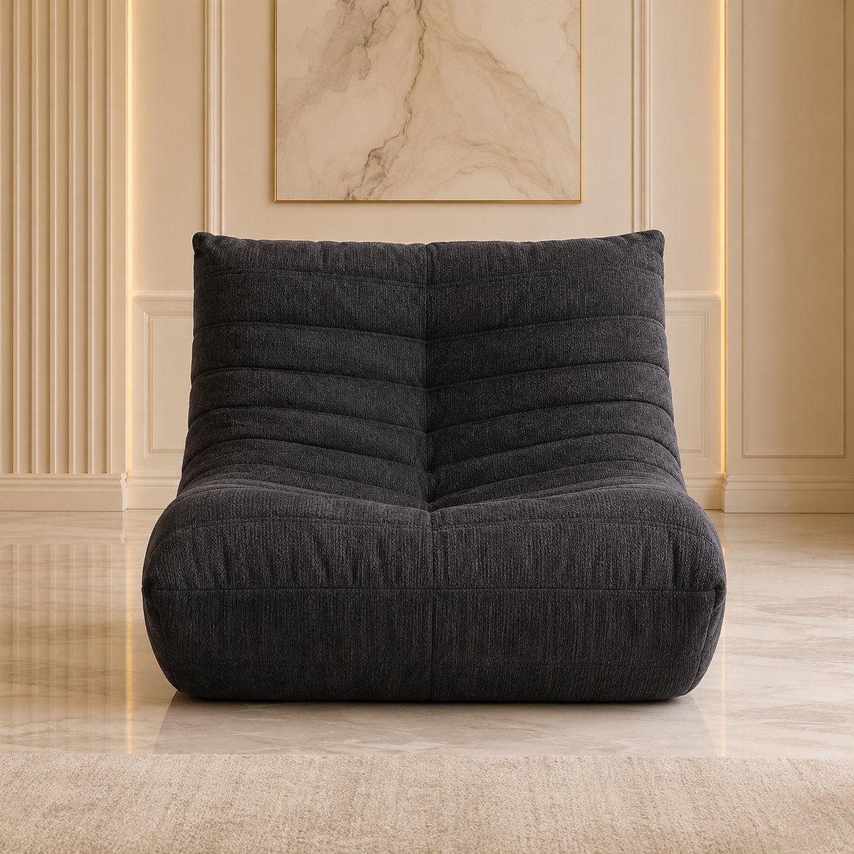 Luxe Togo Zitzak Bank met - Bruin - Novihome