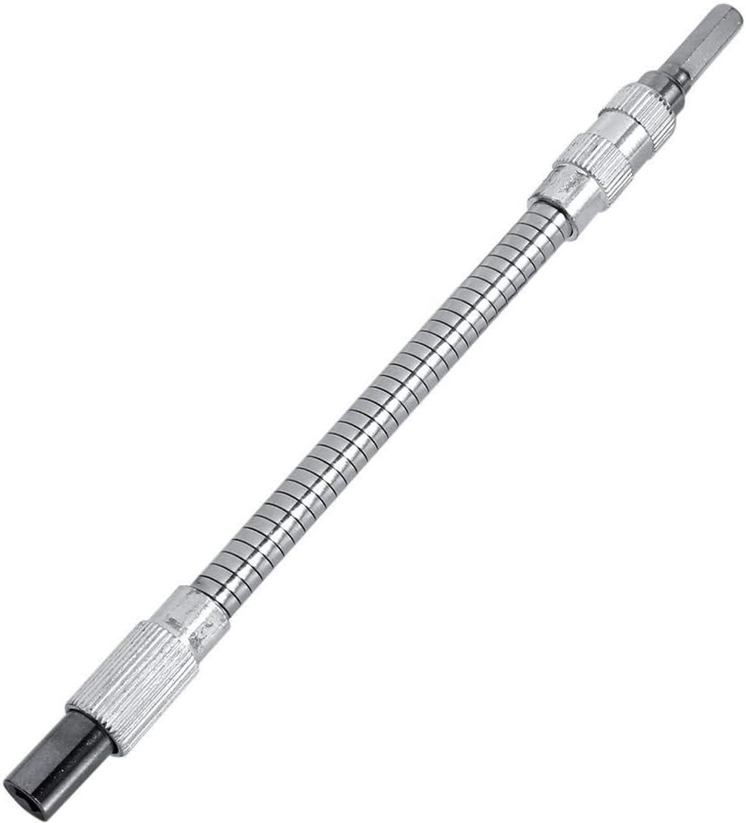 Flexibele 200mm magnetische schroevendraaier met verlengstuk en boorbit voor elektronische toepassingen, 1/4 inch aansluiting