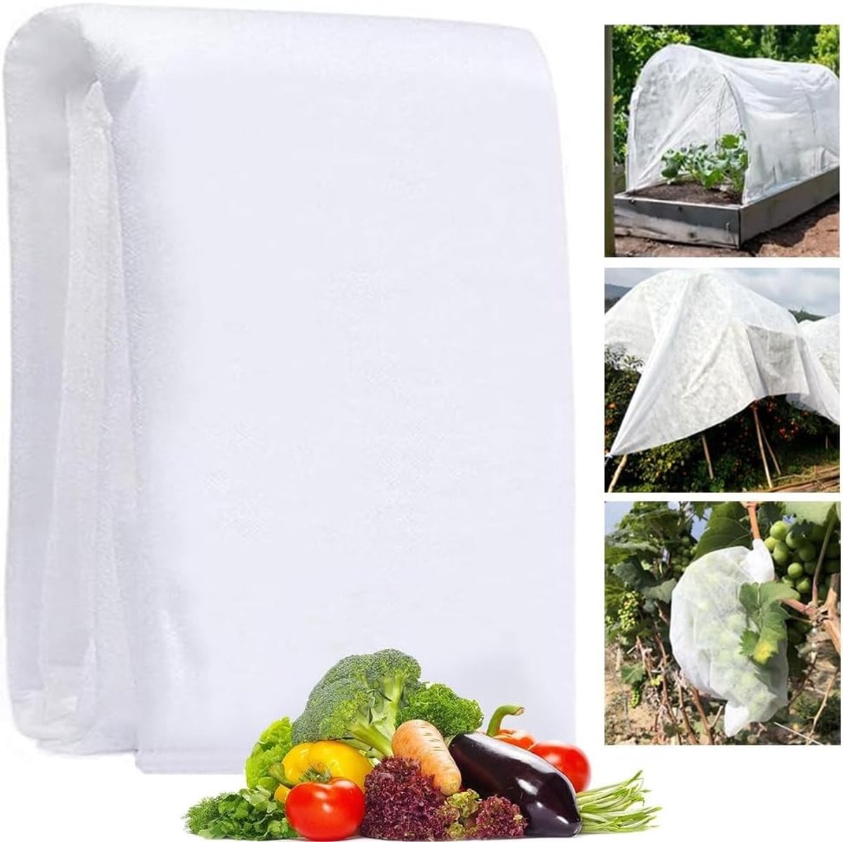 Winterse Tuin Fleece voor Vorstbescherming - Waterdicht en Ademend, 3 m x 9 m, 30 g/m², Ideaal voor Planten en Tuinieren