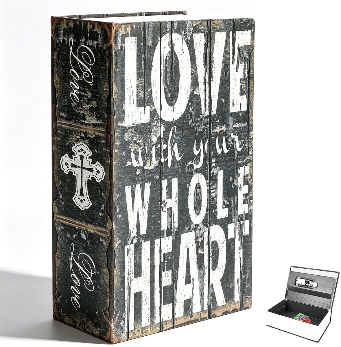 Boekveilige Kluis met Combinatielock - Verborgen Boekenkast voor Geld en Waardevolle Spullen, Compact en Discreet 18.3x11.7x5.6 cm