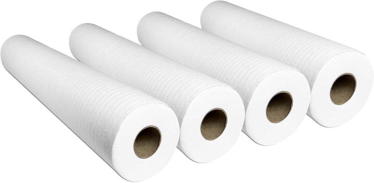 Ligpapier Rol - Vliesstof Papier - Hygiënisch Werken - Zeer Absorberend - 60 cm x 40 m - Wit