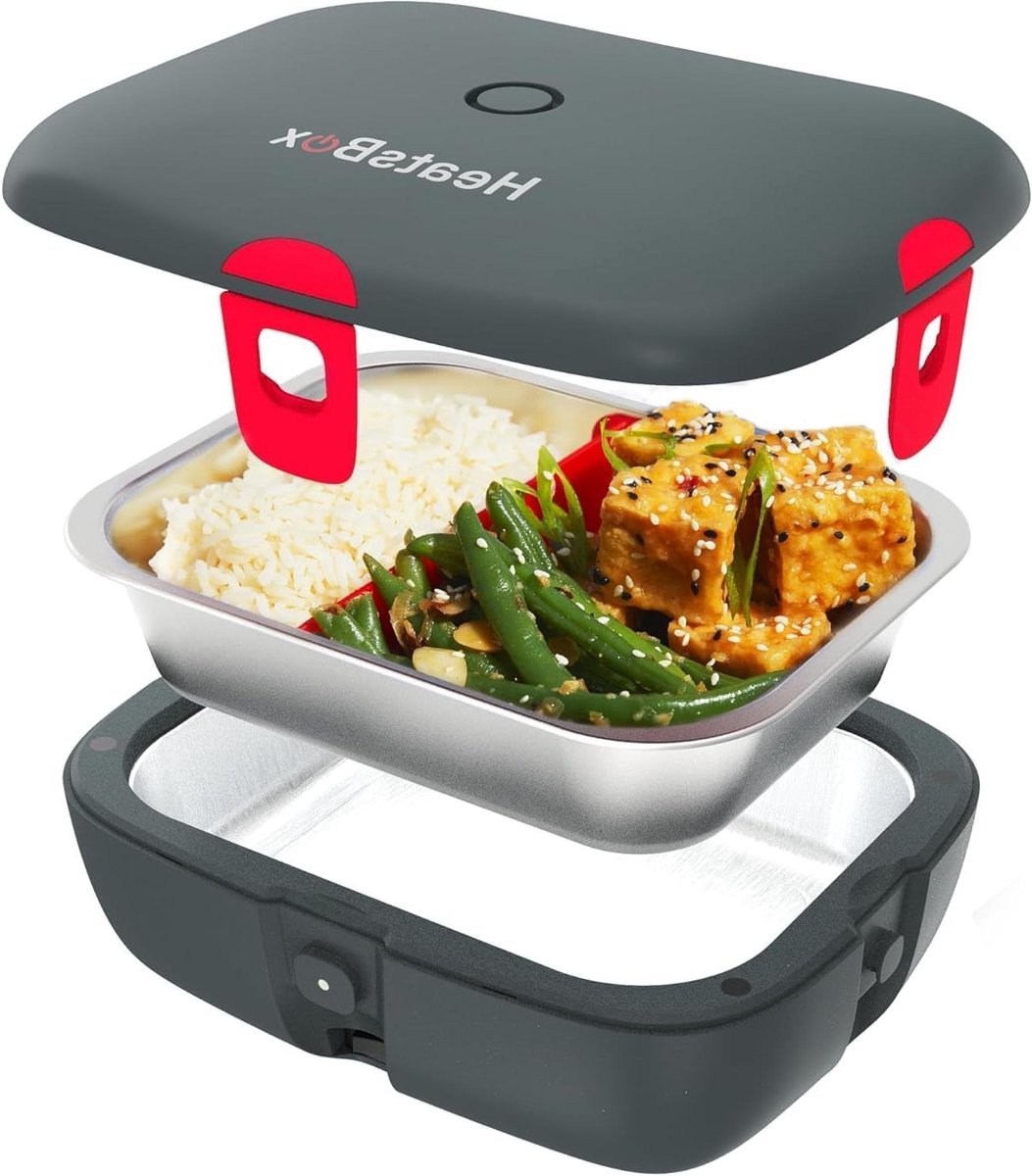 Elektrische Lunchbox - Warme Maaltijd - Onderweg Eten - App Bediening - 925 ml - Zwart