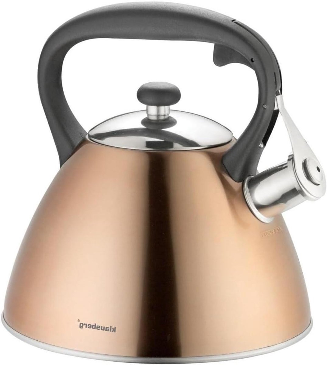 Fluitketel - Waterketel - Thee en Koffie - Optimaal warmteverdeling - 2.5 Liter - Zilver