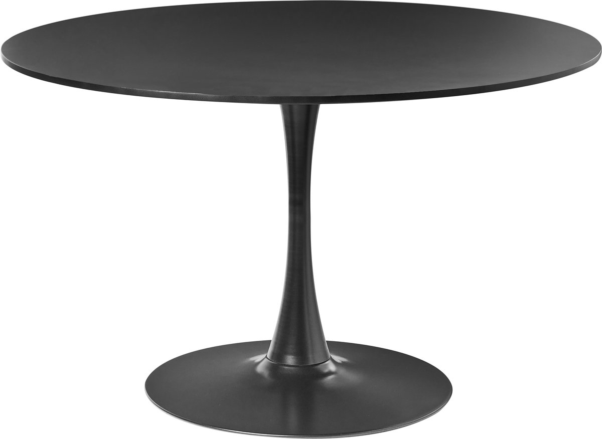 Beliani BOCA - Ronde eettafel - Zwart - 120 cm - MDF