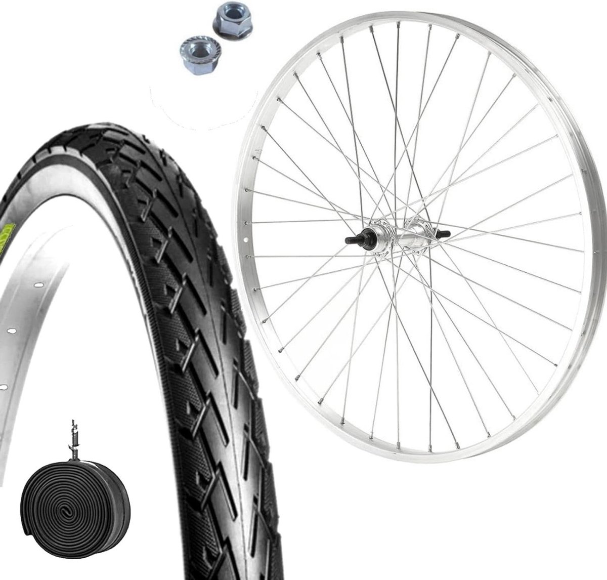 Voorwiel Fiets - Stadsfiets Wiel - Comfortabel Fietsen - Compleet Gemonteerd - 28 Inch - Zwart